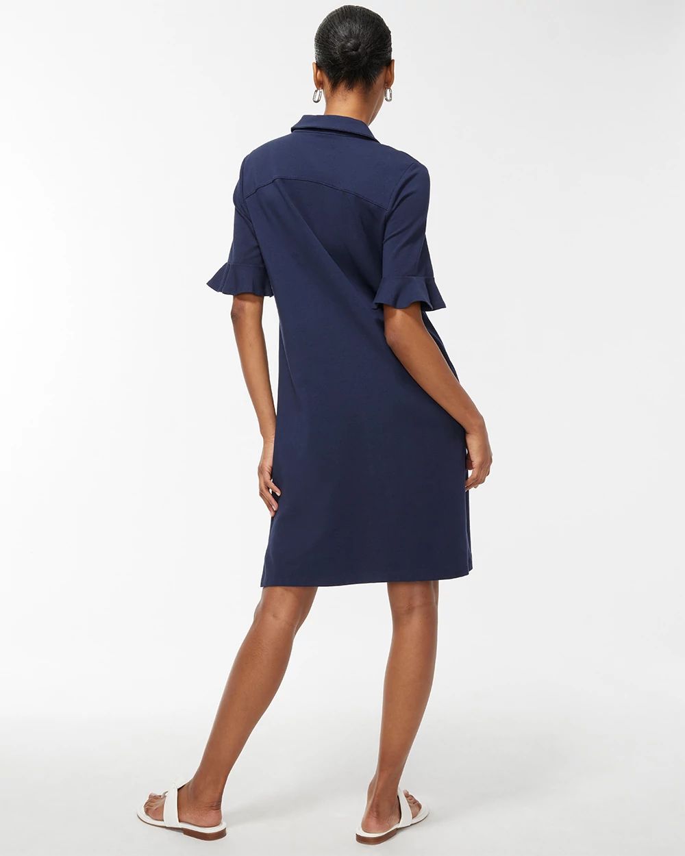 Zenergy® UPF Ruffle Sleeve Polo Dress | Chico's